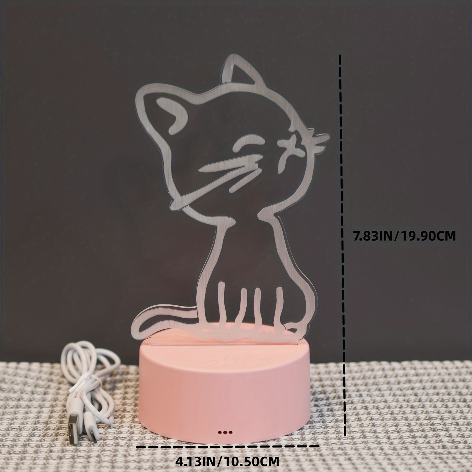 GlowPaw - Touch-Controlled 3D Cat Night Lamp