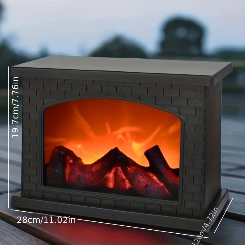 FlameGlow - Flame Fireplace Simulation Charcoal Light Retro Decoration for Indoor and Garden Use