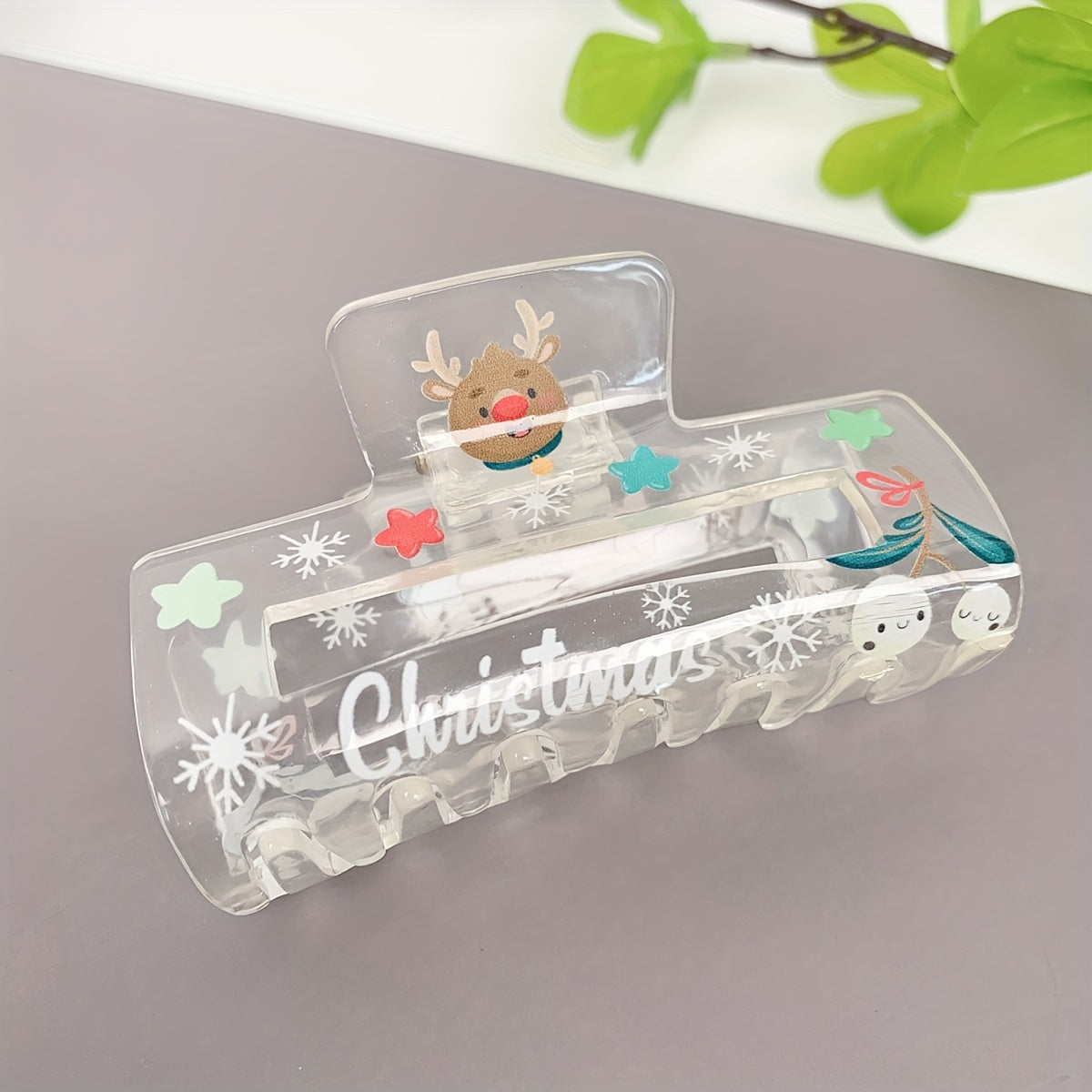 XmasClip - Cute Christmas Hair Clip in Acrylic