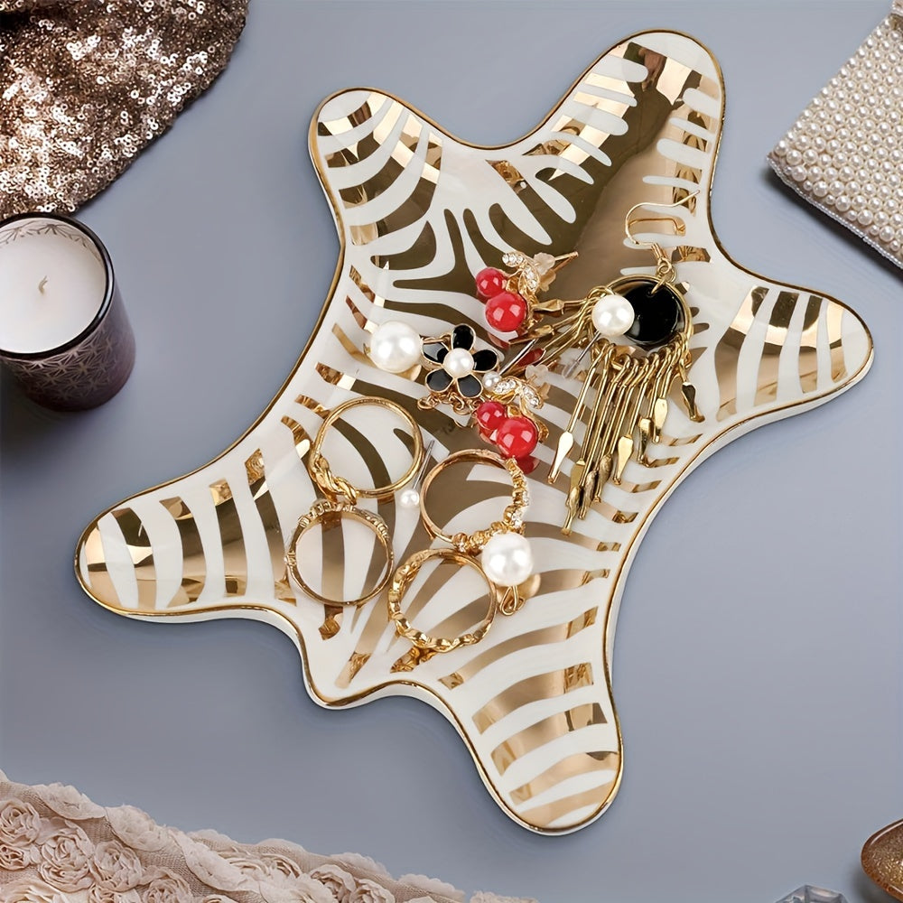 CeramicDish - Ceramic Decorative Jewelry Dish | For Rings, Bracelets & Earrings