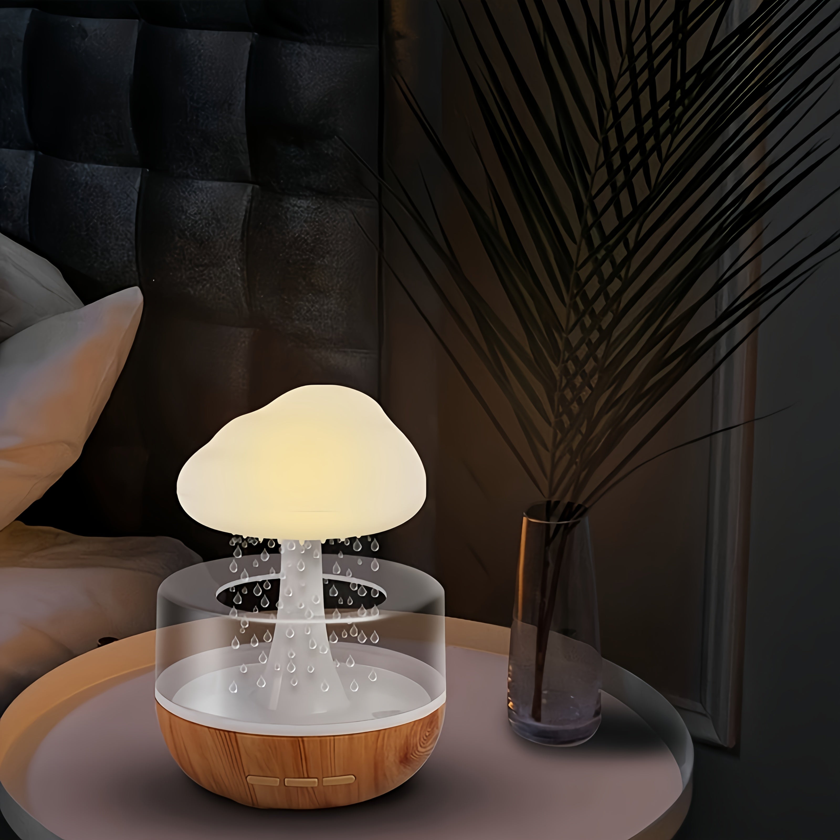 PhantomGlow - Lámpara de mesa USB y humidificador, luz decorativa