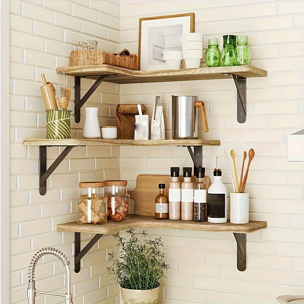 CornerShelf - Floating Corner Shelf Set of 3/5 - Wooden Storage for Rooms