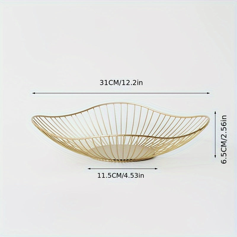 MetalServe - Elegante Taça Metálica para Frutas para Sala de Estar e Decoração de Casa