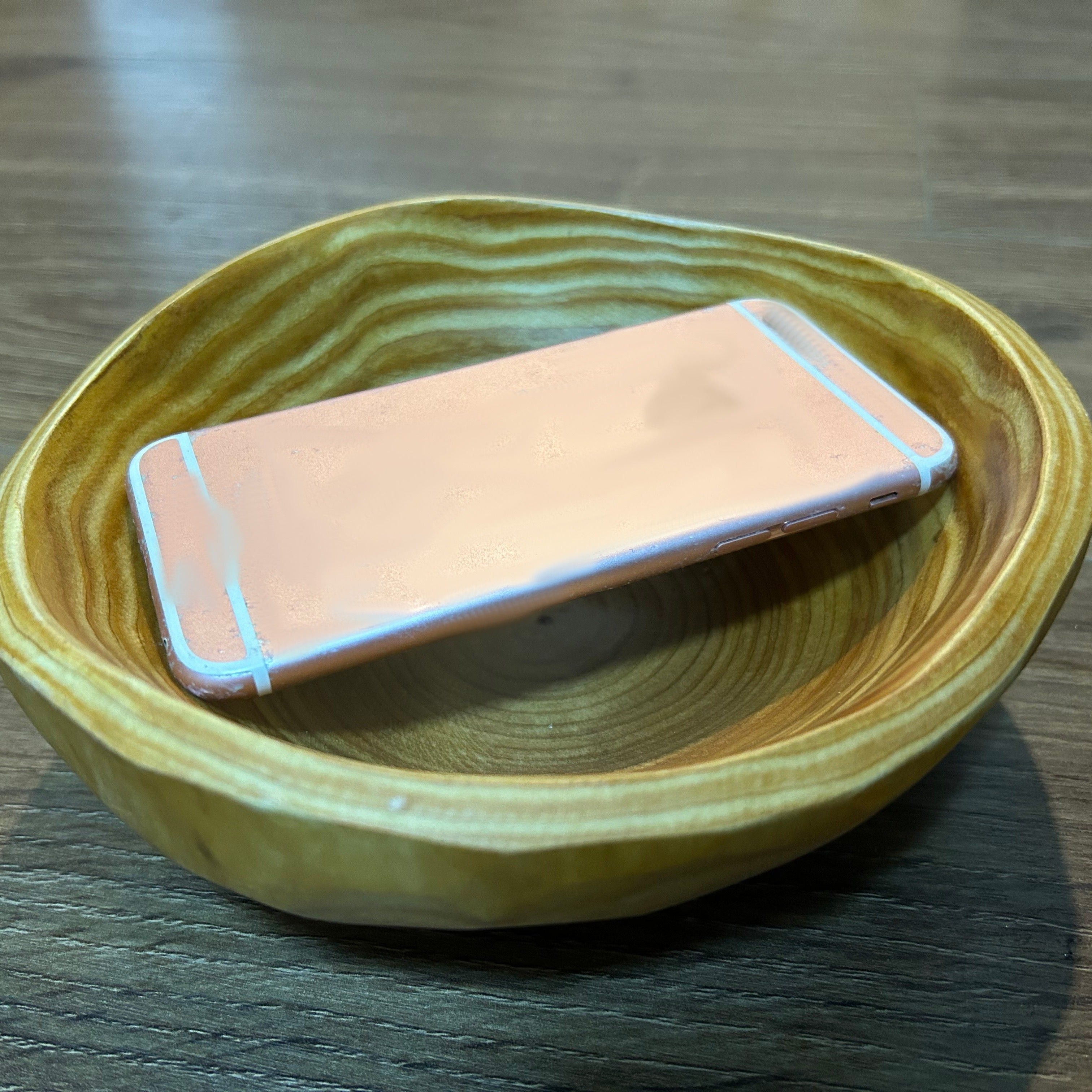 RusticWood - Solid Wood Snack & Fruit Bowl for Living Room Decor