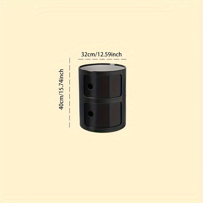 Mesa de Cabeceira Redonda – Móvel de Arrumação Branco