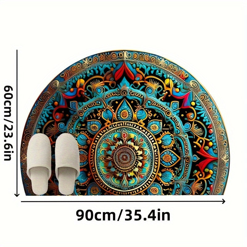 Zerbino Mandala Bohemien - Antiscivolo, Morbido e Lavabile in Lavatrice