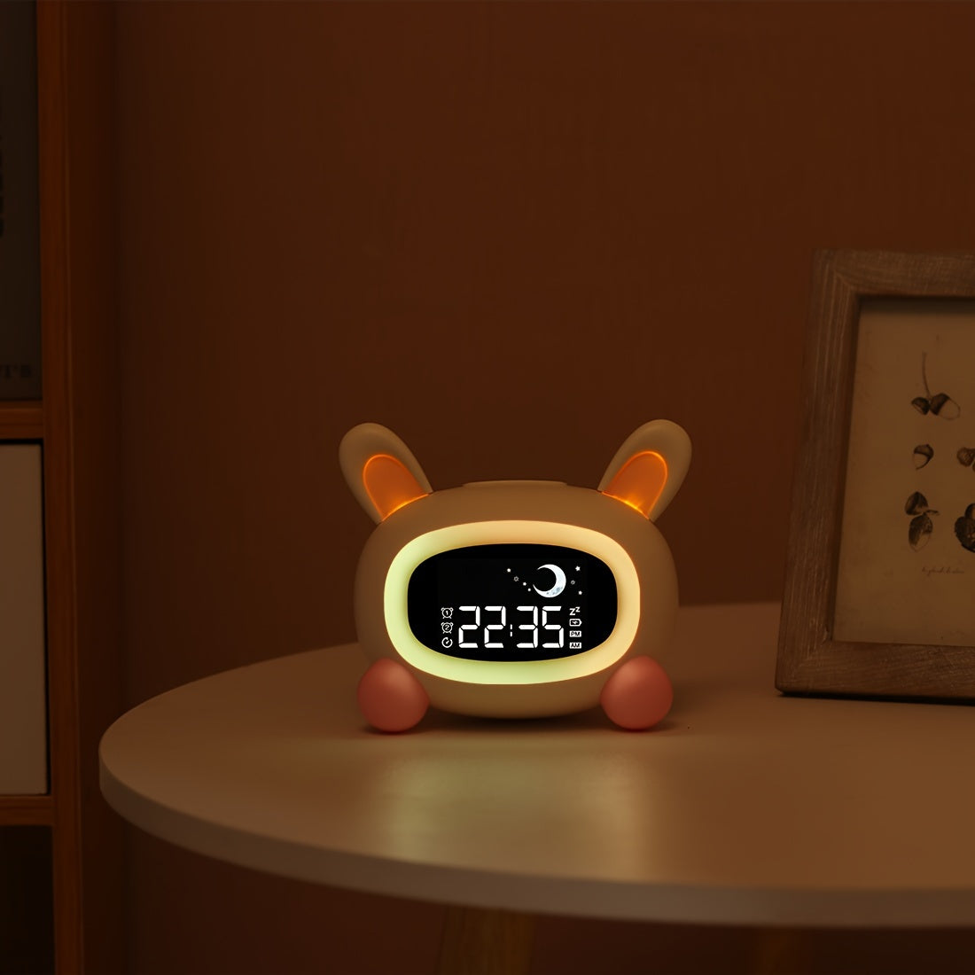 BunnyTime - Relógio de Treino de Sono Fofo com Música e Luz Noturna