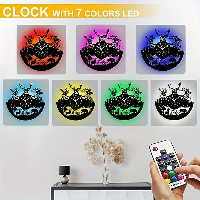 DeerGlow - Silent Deer Vinyl Wall Clock