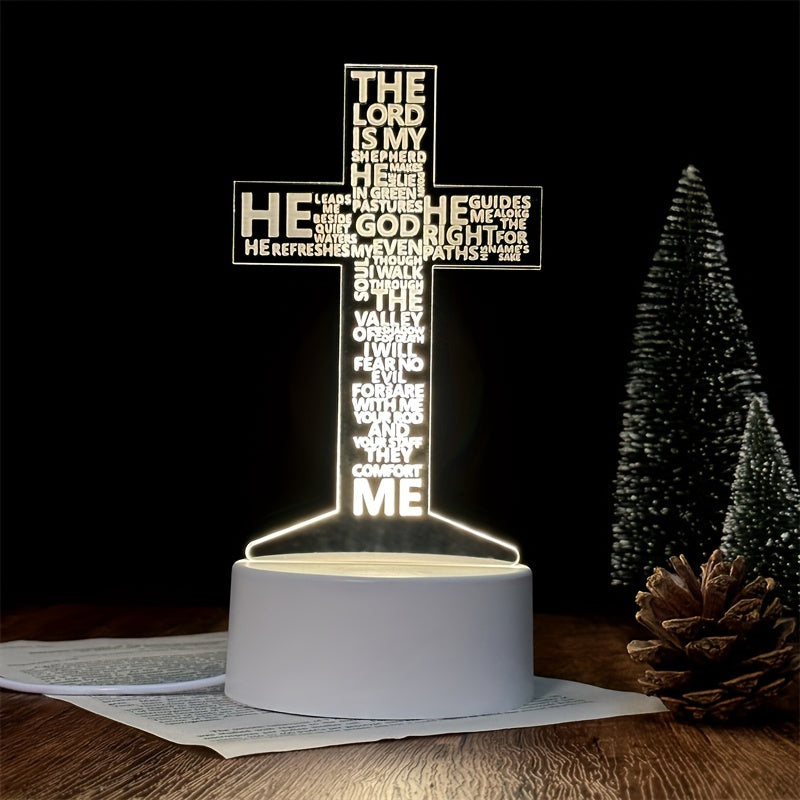 CrossLight - 3D LED Night Light Acrylic USB-Powered