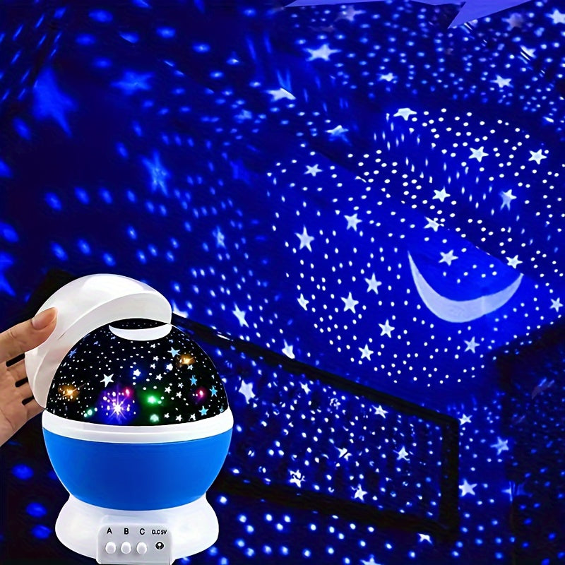StarGlow - LED Star Projector Night Light with Adjustable Colors and USB Power Supply