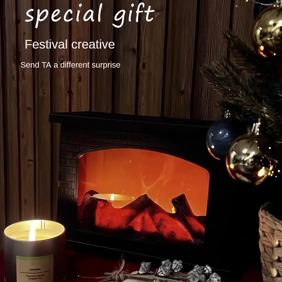 FlameGlow - Flame Fireplace Simulation Charcoal Light Retro Decoration for Indoor and Garden Use