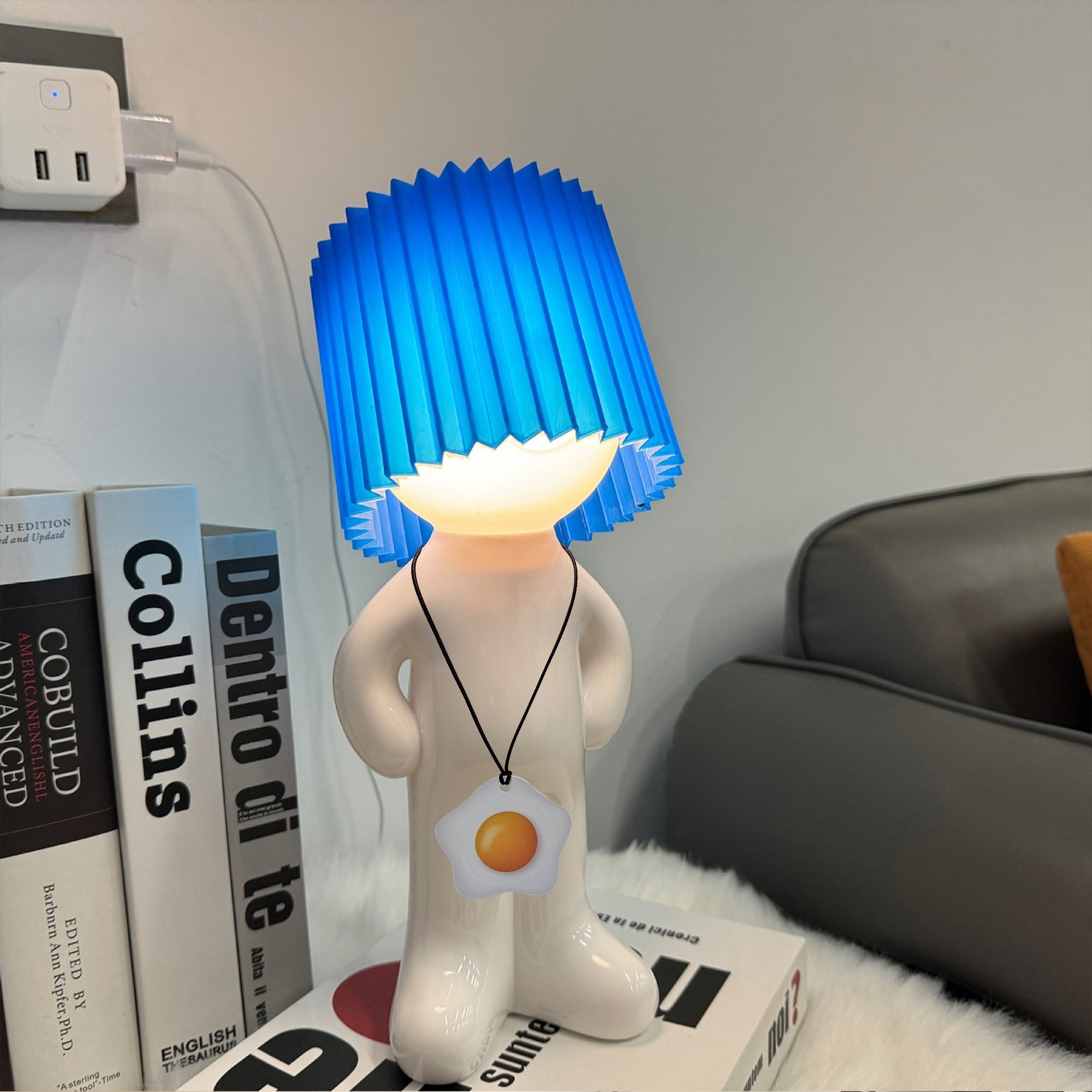 GlowCraft - Candeeiro de Mesa Regulável em Acrílico com Iluminação LED e Controlo por Botão Pressão