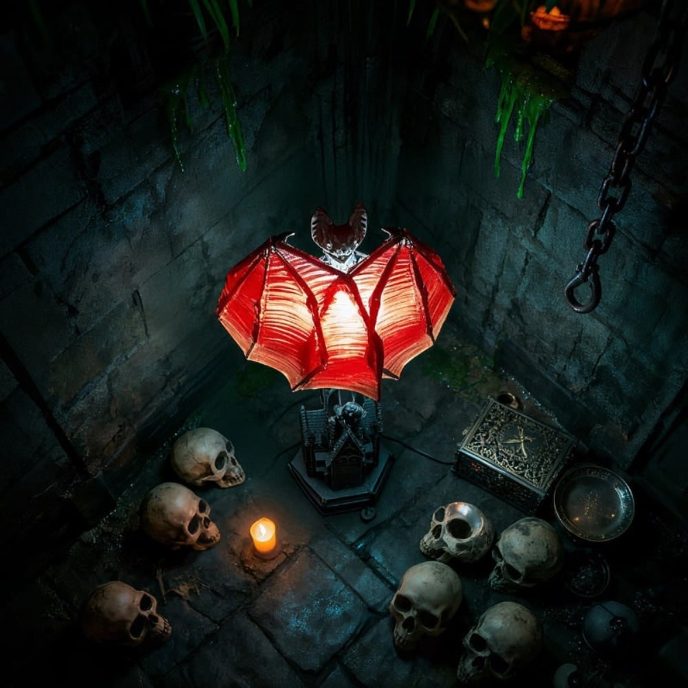 Decorazione Di Halloween Lampada Pipistrello Arredo Spettrale - Image 6
