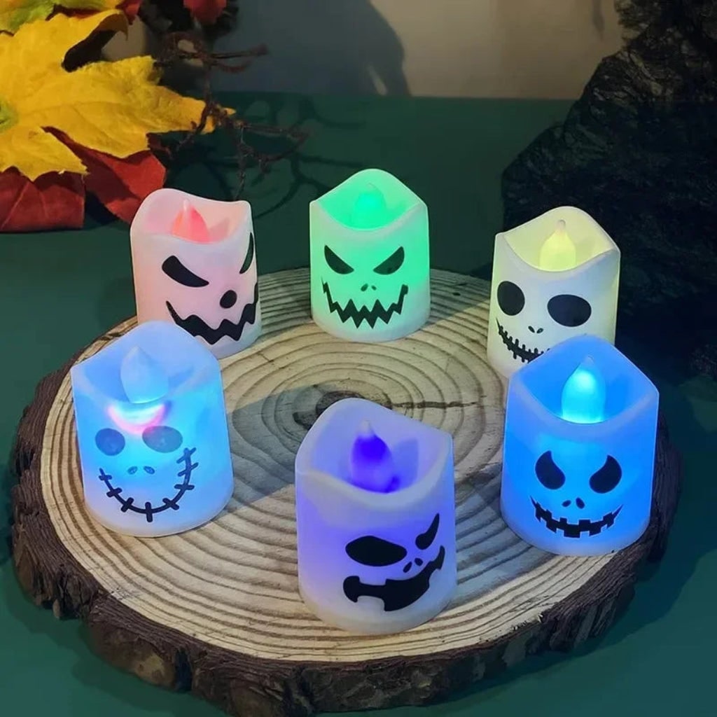 Decorazione Di Halloween Set Candele LED Bagliore Spettrale - Image 3