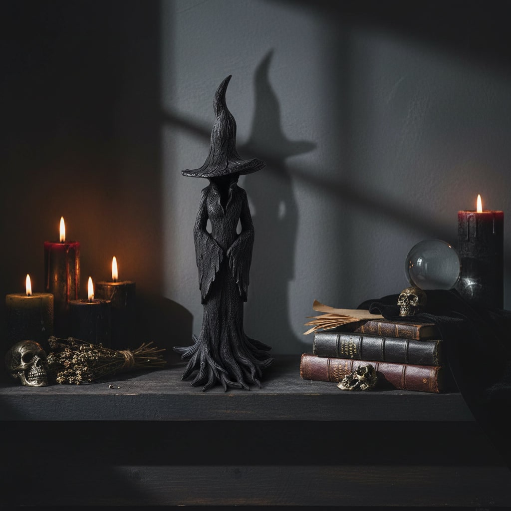 Decorazione Di Halloween Statuetta Strega Arredo Spettrale - Image 1