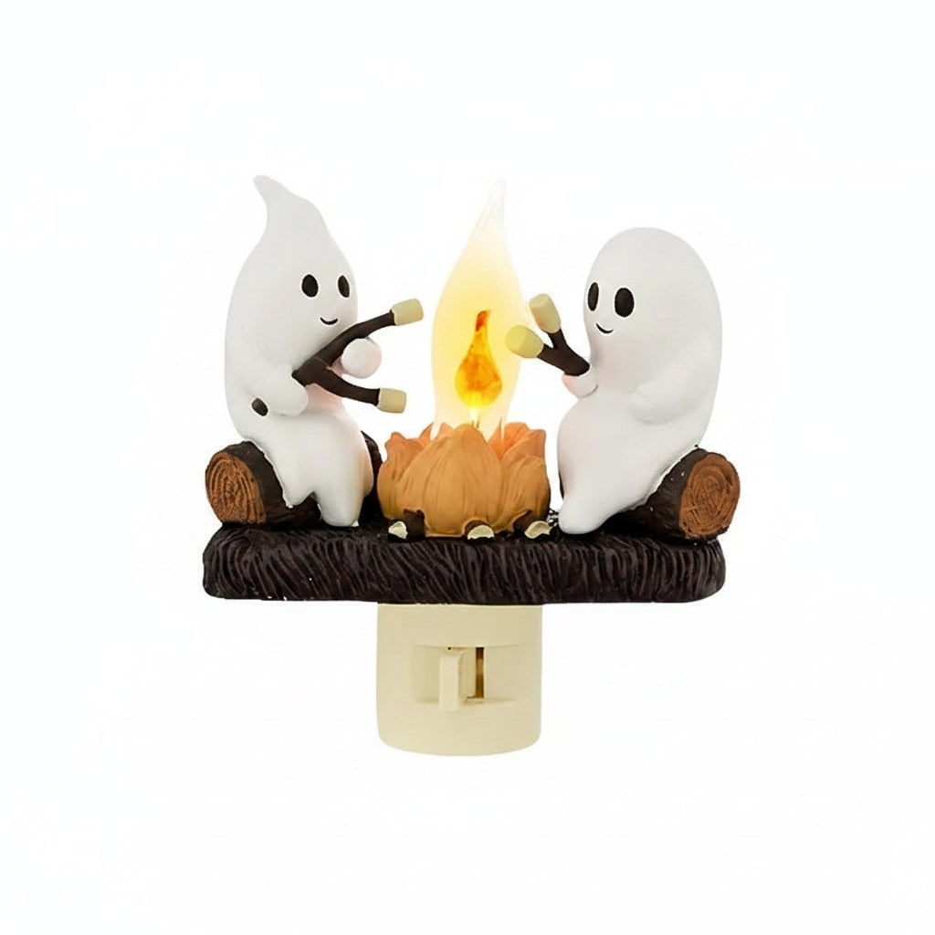 Decorazione Halloween Luce Notturna Fantasma Falò Spina Elettrica - Image 6