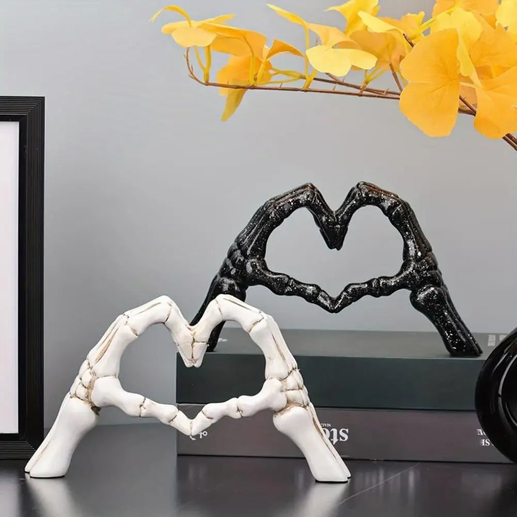 Decorazione Halloween Mano Scheletrica Cuore Centrotavola - Image 4