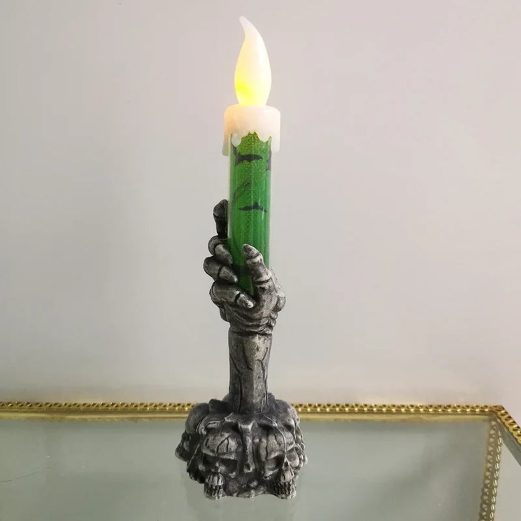 Decorazione Halloween Portacandela Design Teschio - Image 5