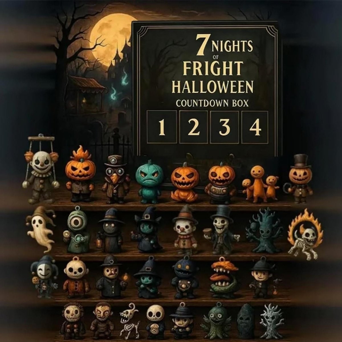 Decorazione Halloween Scatola Conto Alla Rovescia 31 Notti Brivido - Image 1
