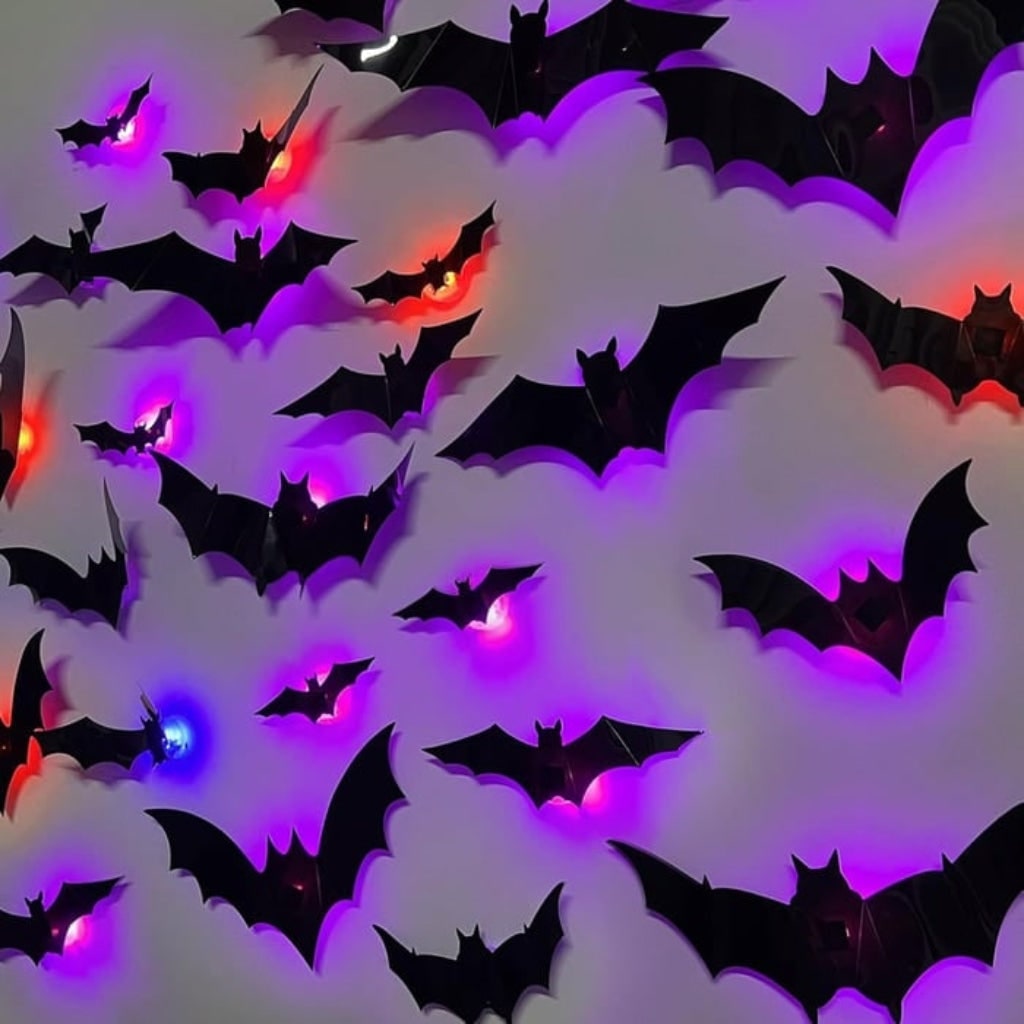 Decorazione Halloween Set Pipistrelli Parete Festivo - Image 1
