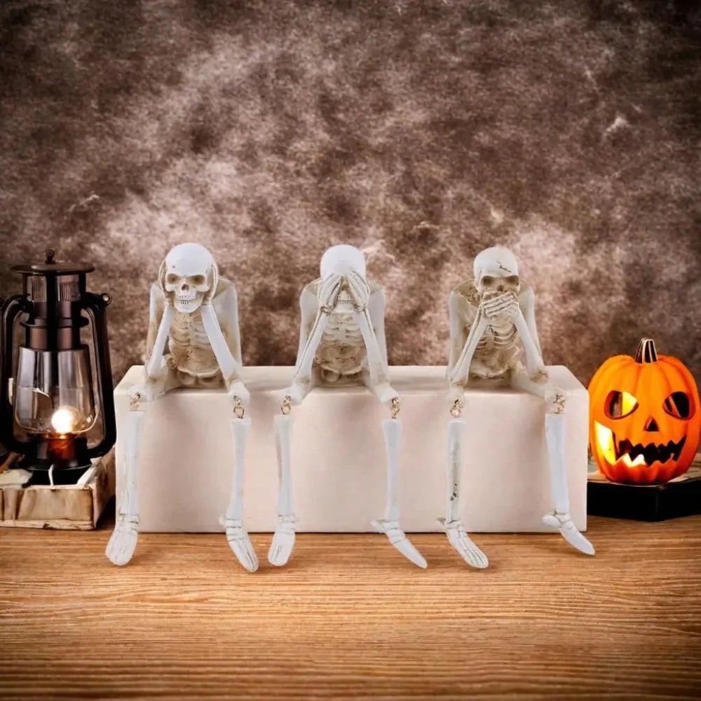 Decorazione Halloween Set Tre Figurine Scheletro - Image 3