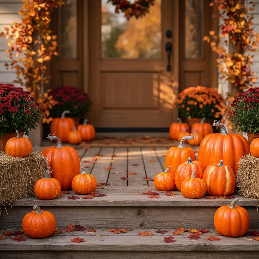 Decorazione Halloween Set Zucche Decorative Esposizione Festiva - Image 1