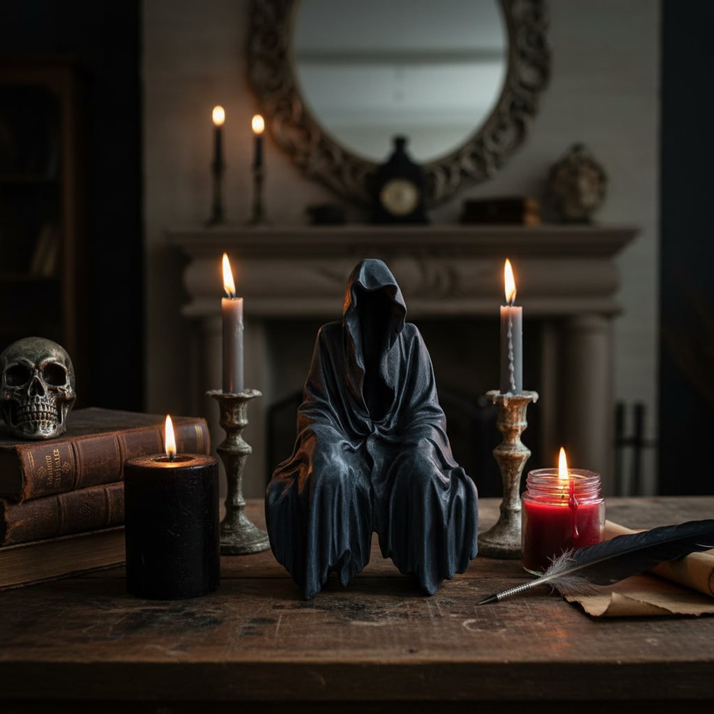 Decorazione Halloween Statua Tristo Mietitore Accento Casa - Image 1