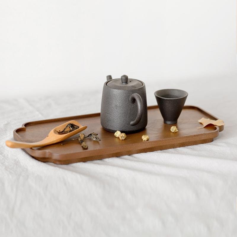 3-Piece Farmhouse Nut Brown Serving Board with Integrated Edges