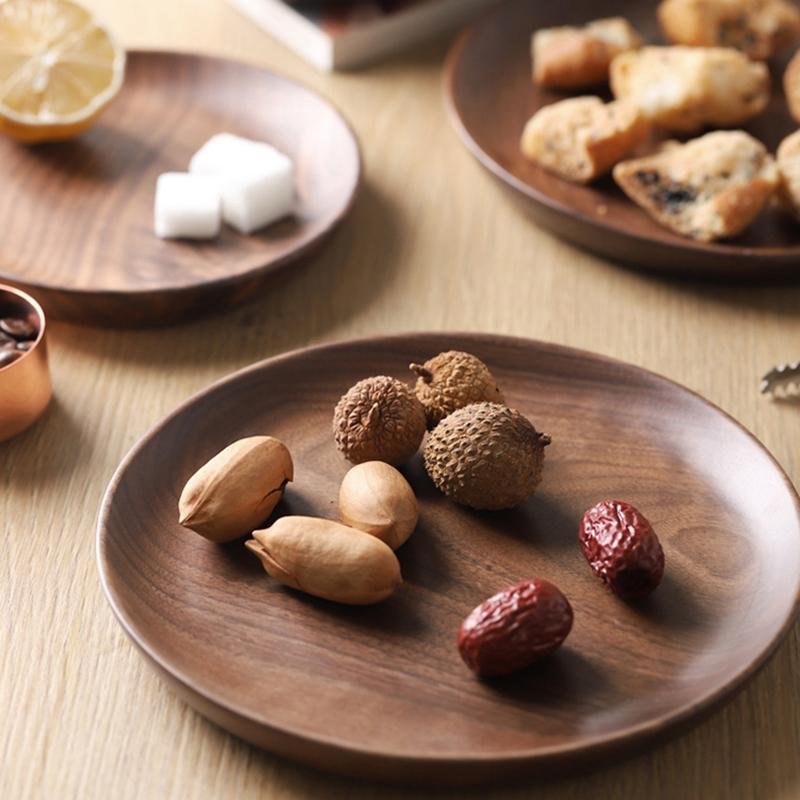 Juego de comedor de madera de nogal negro de 4 piezas
