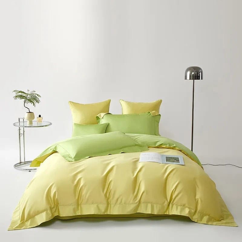 Set copripiumino Dream giallo verde (cotone egiziano)