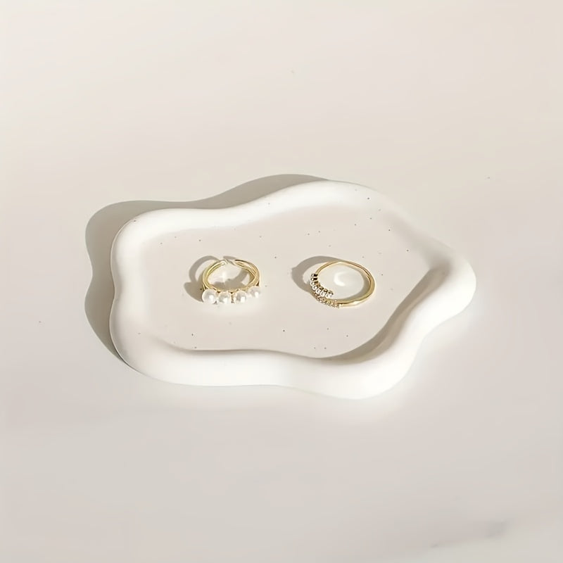 CloudTray - White Cloud-Shaped Ceramic Jewelry Tray | For Rings & Earrings