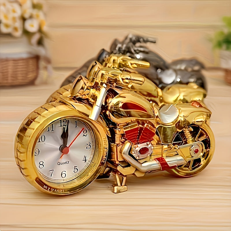 MotoClock - Reloj despertador de motocicleta de dibujos animados con mecanismo de cuarzo suizo