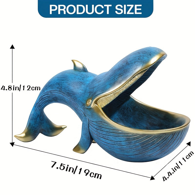WhaleBox - Whale-shaped Resin Candy Dish for Keys & Decoration