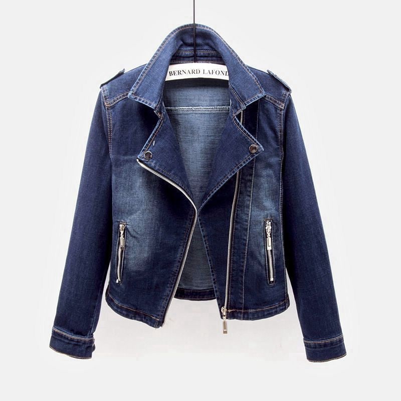 Donna Giacca Jeans Corta Zip | Giacca Denim - Image 2