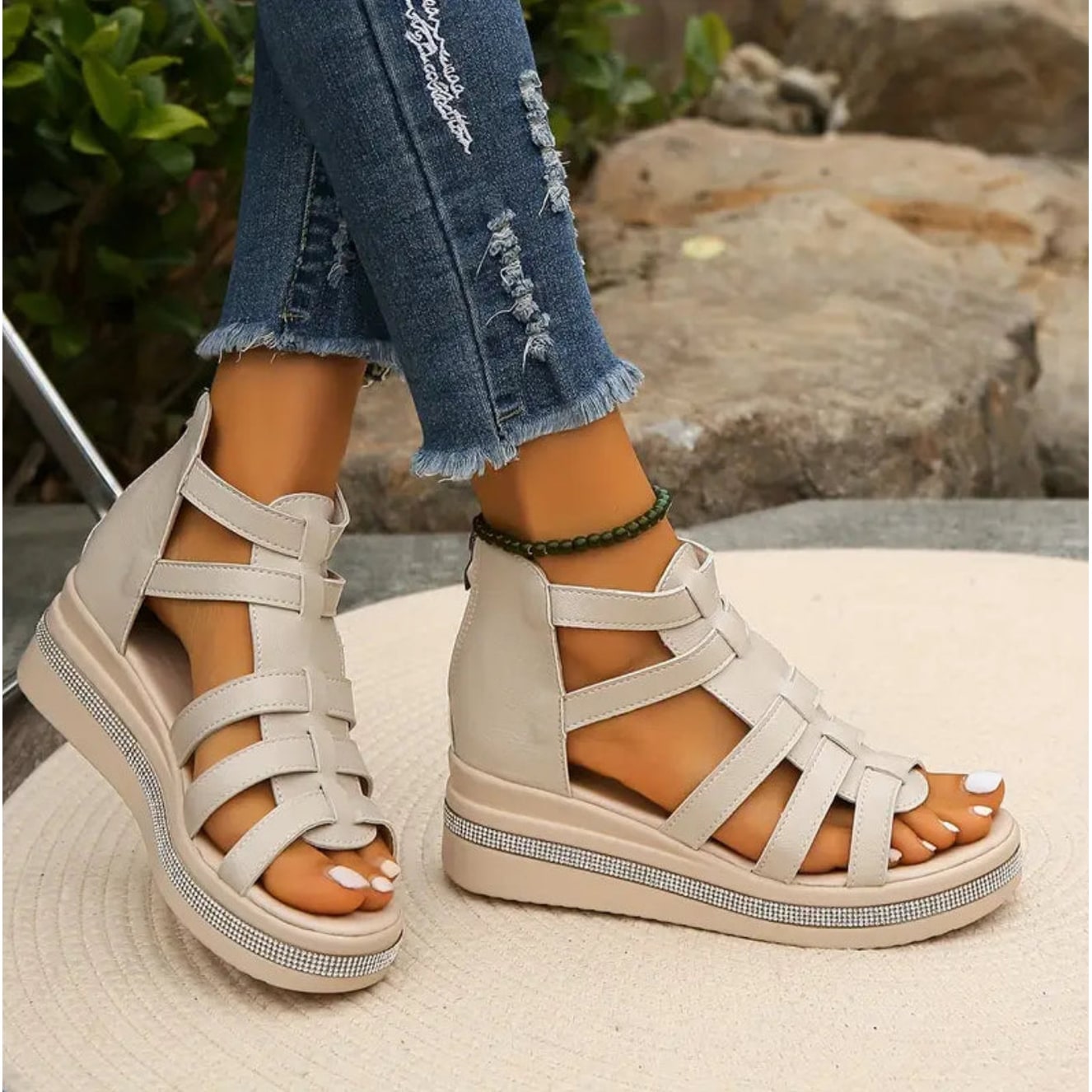 Donna Sandali con Zeppa Cinturino | Sandali Casual - Image 6