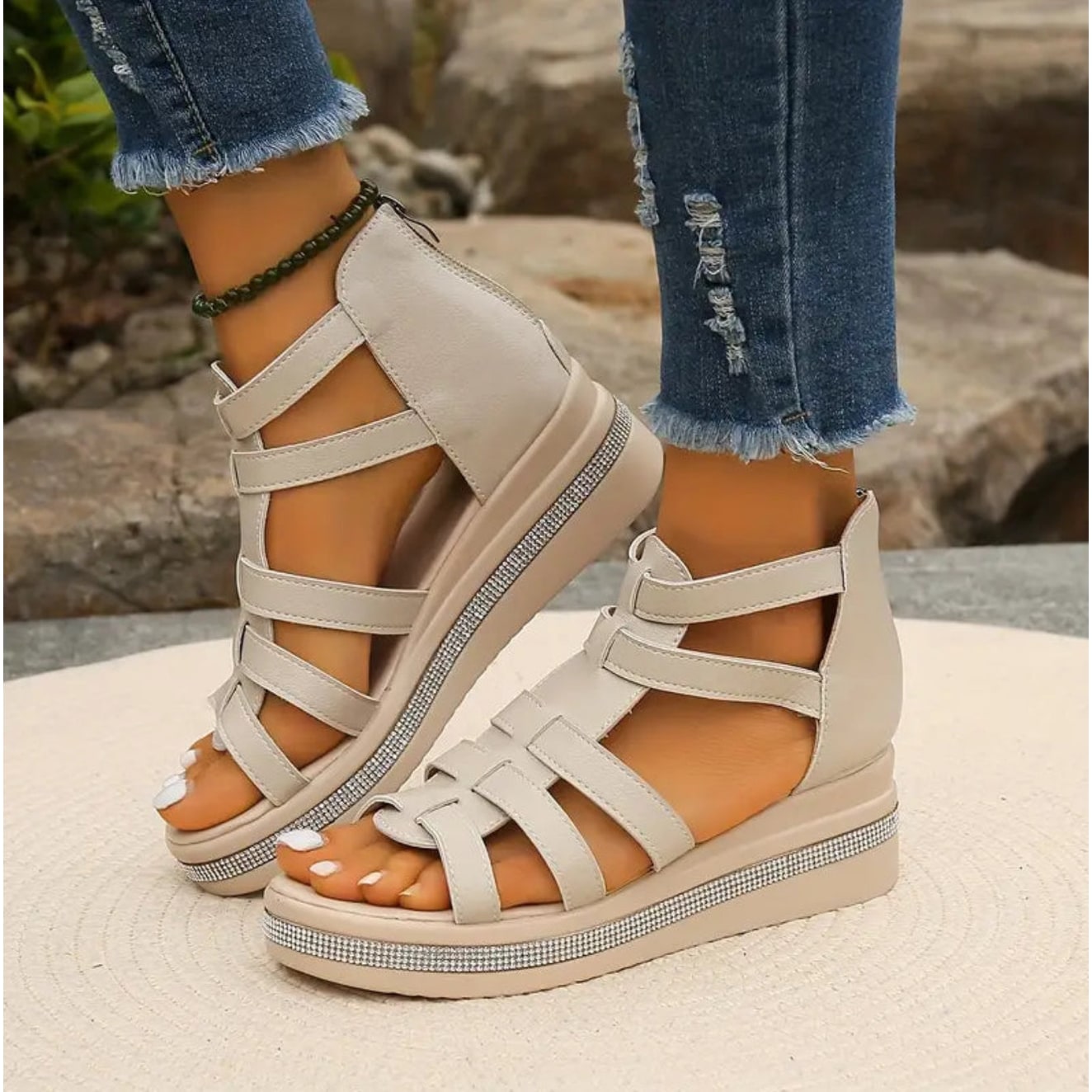Donna Sandali con Zeppa Cinturino | Sandali Casual - Image 7
