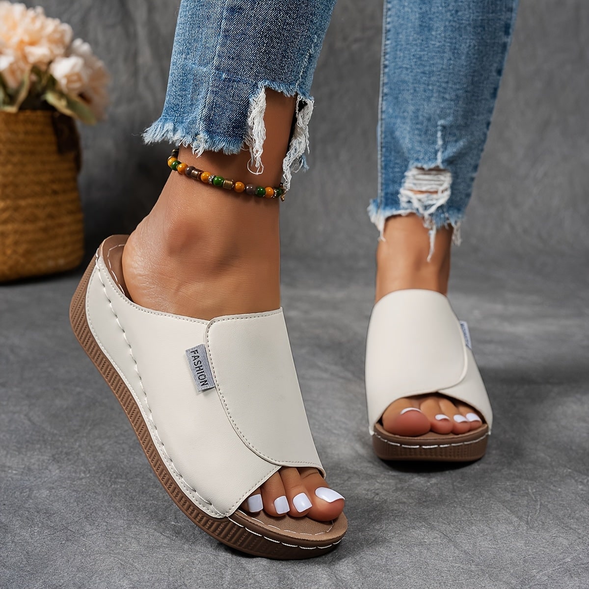 Donna Sandali con Zeppa | Sandali Slip-On - Image 1