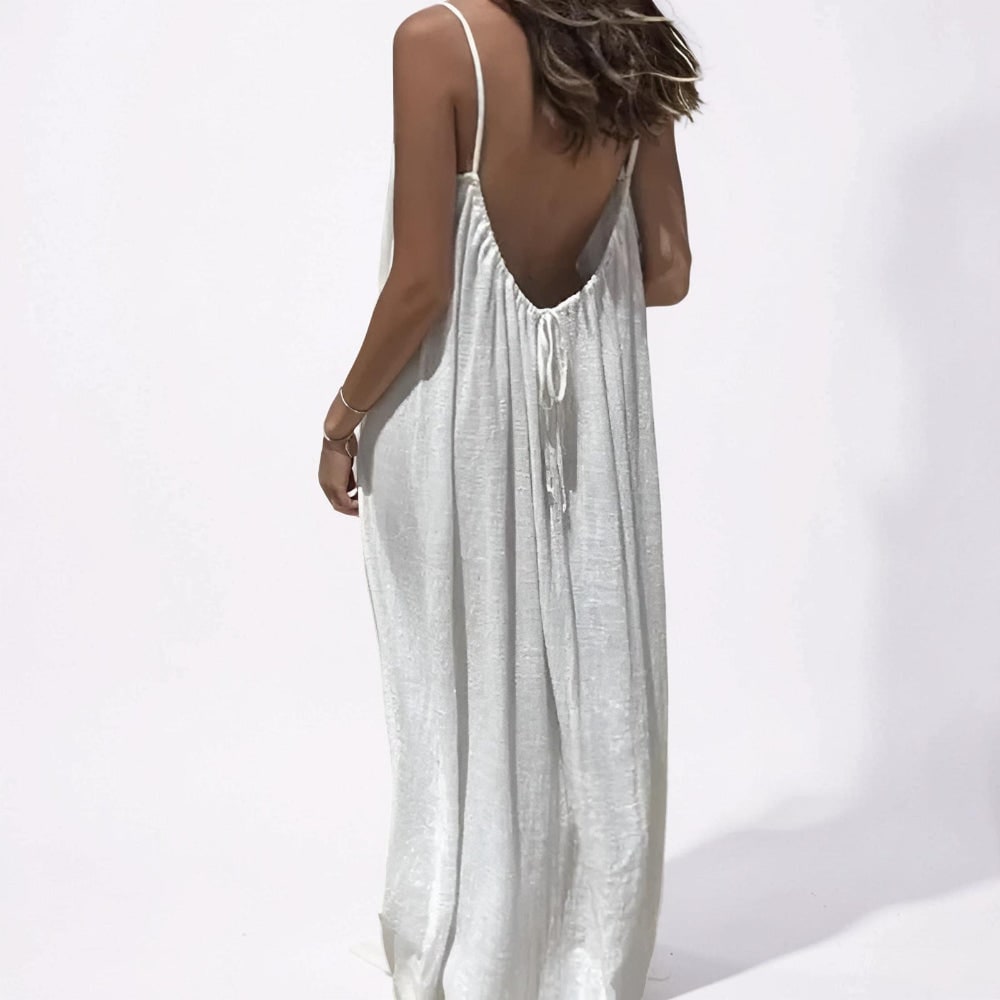 Donna Vestito Maxi Smanicato | Abito Estivo Casual - Image 2