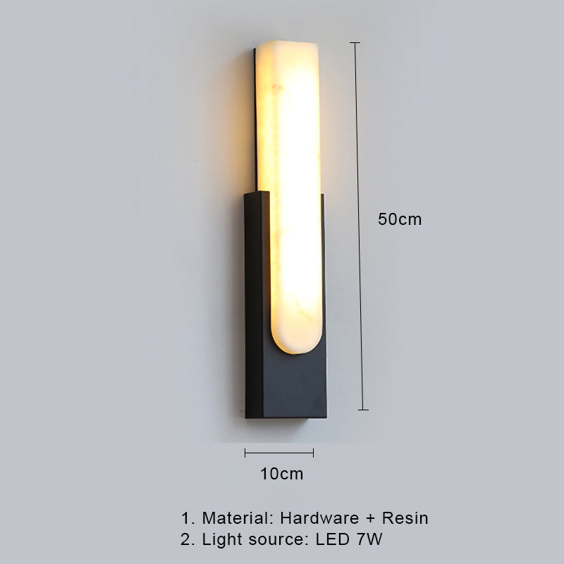 MarbleLuxe – Modern Marble LED Wall Lamp