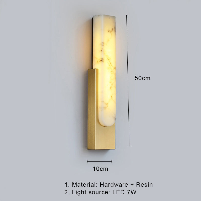 MarbleLuxe – Modern Marble LED Wall Lamp