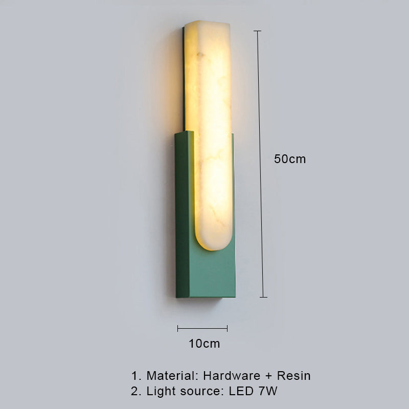 MarbleLuxe – Modern Marble LED Wall Lamp