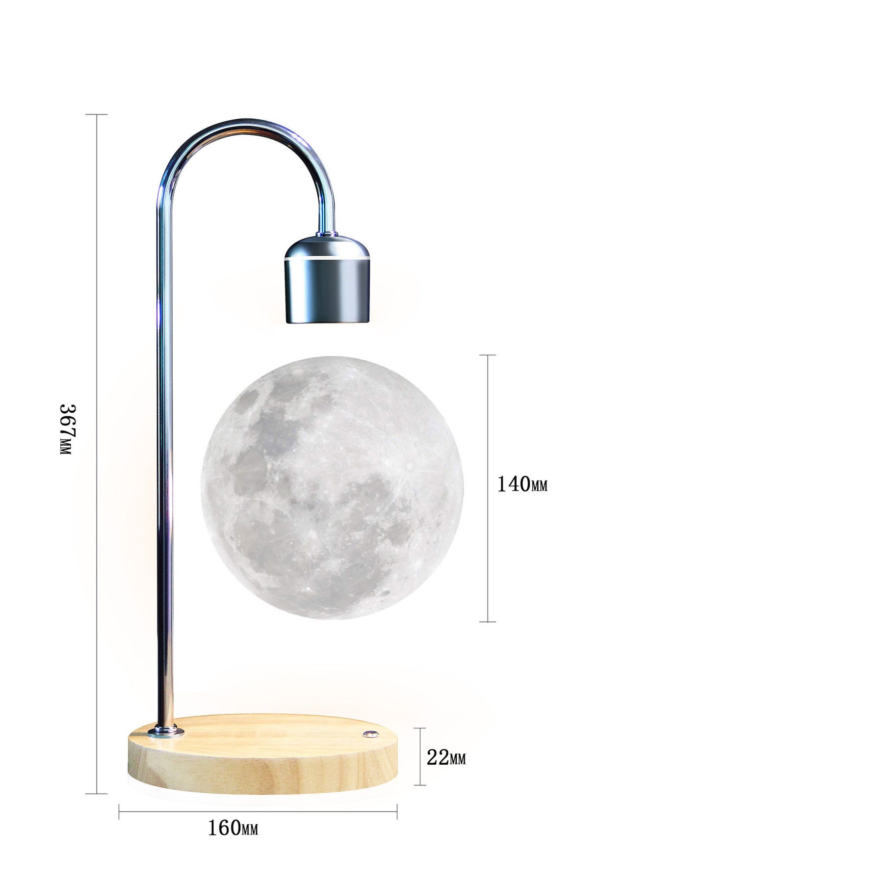 LumiMoon - Floating 3D Moon Lamp with LED Lighting