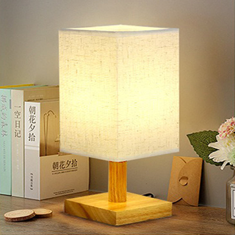 LuxeGlow - USB Table Lamp with Fabric Shade – Modern LED Night Light