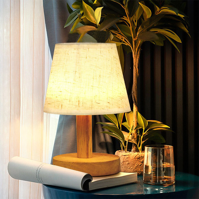 LumiWood - Dimmable LED Table Lamp Made of Wood for Bedroom & Living Room