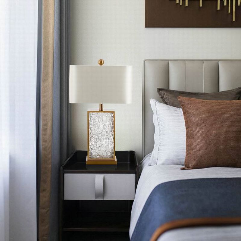 LumiStone – Modern LED Bedroom Lamp with Dimmable Lighting
