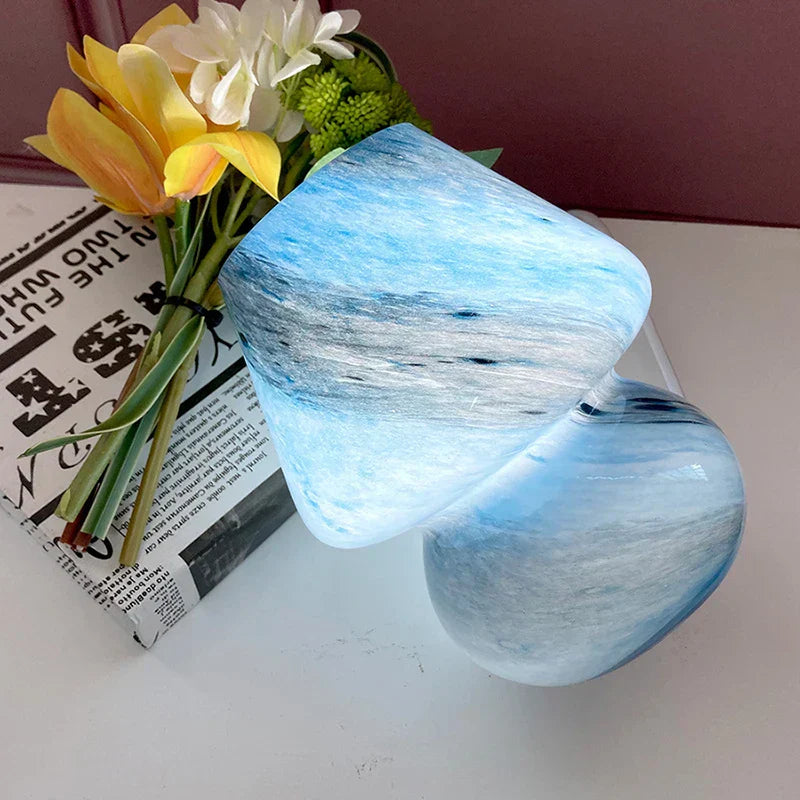 LumiGlow – Glass Mushroom Lamp with LED Lighting