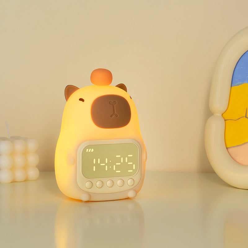 CapyGlow – Cute Capybara Night Light with LED and Alarm Clock for Children