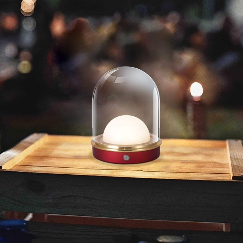 CrystalGlow - Lampada da tavolo LED wireless con illuminazione d'atmosfera per soggiorno e camera da letto