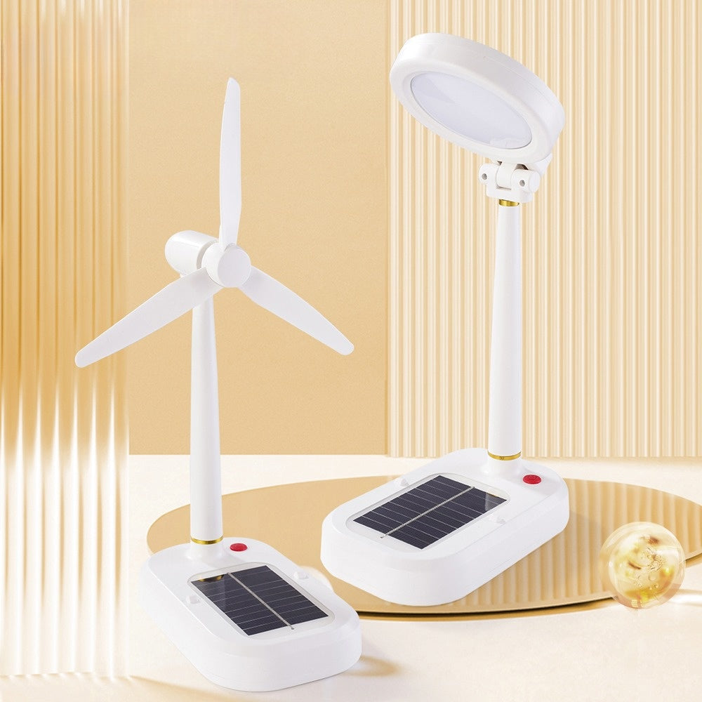 SolarBreeze - Lampada Solare con Ventilatore – Lampada da Tavolo Multifunzionale per Casa e Ufficio
