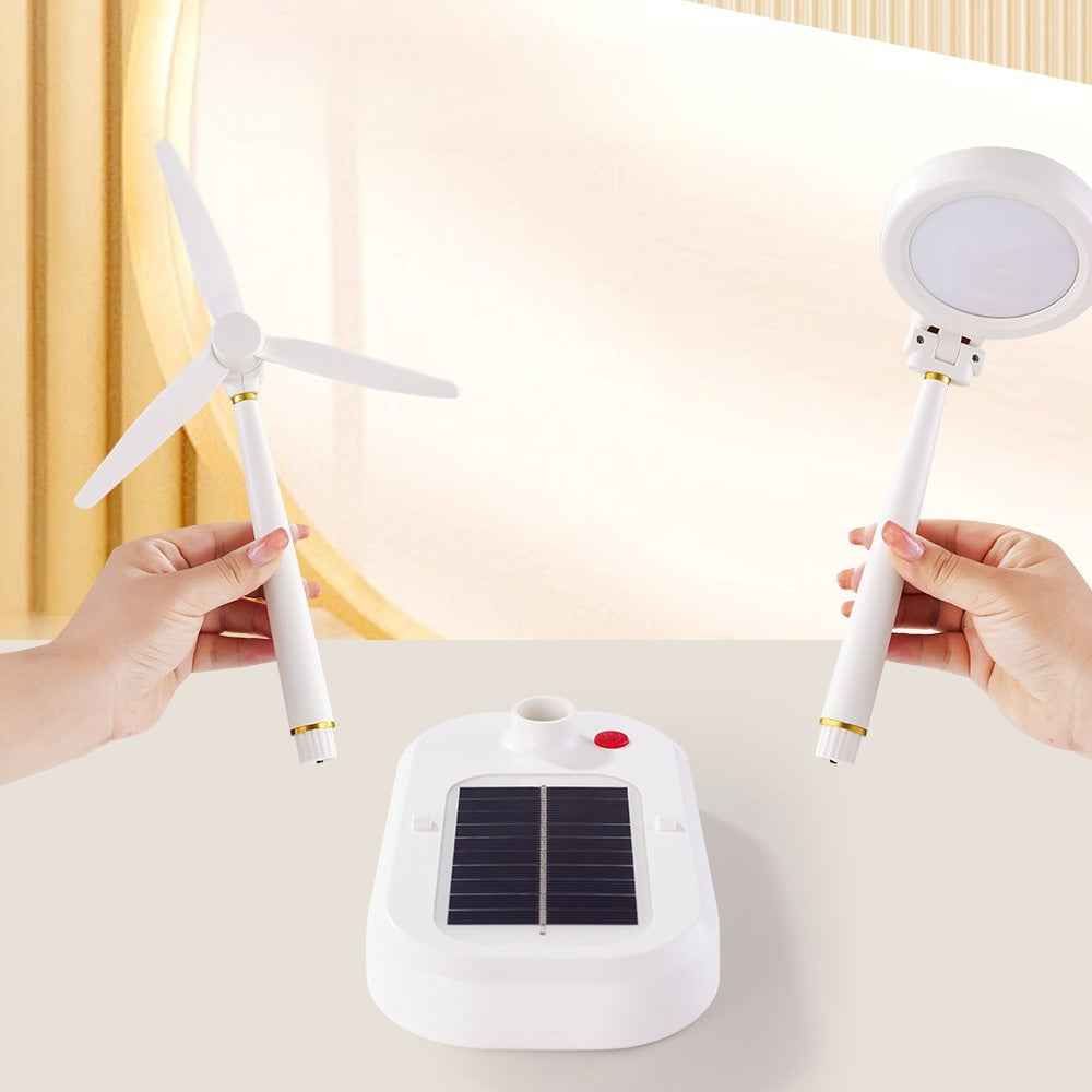 SolarBreeze - Lampada Solare con Ventilatore – Lampada da Tavolo Multifunzionale per Casa e Ufficio